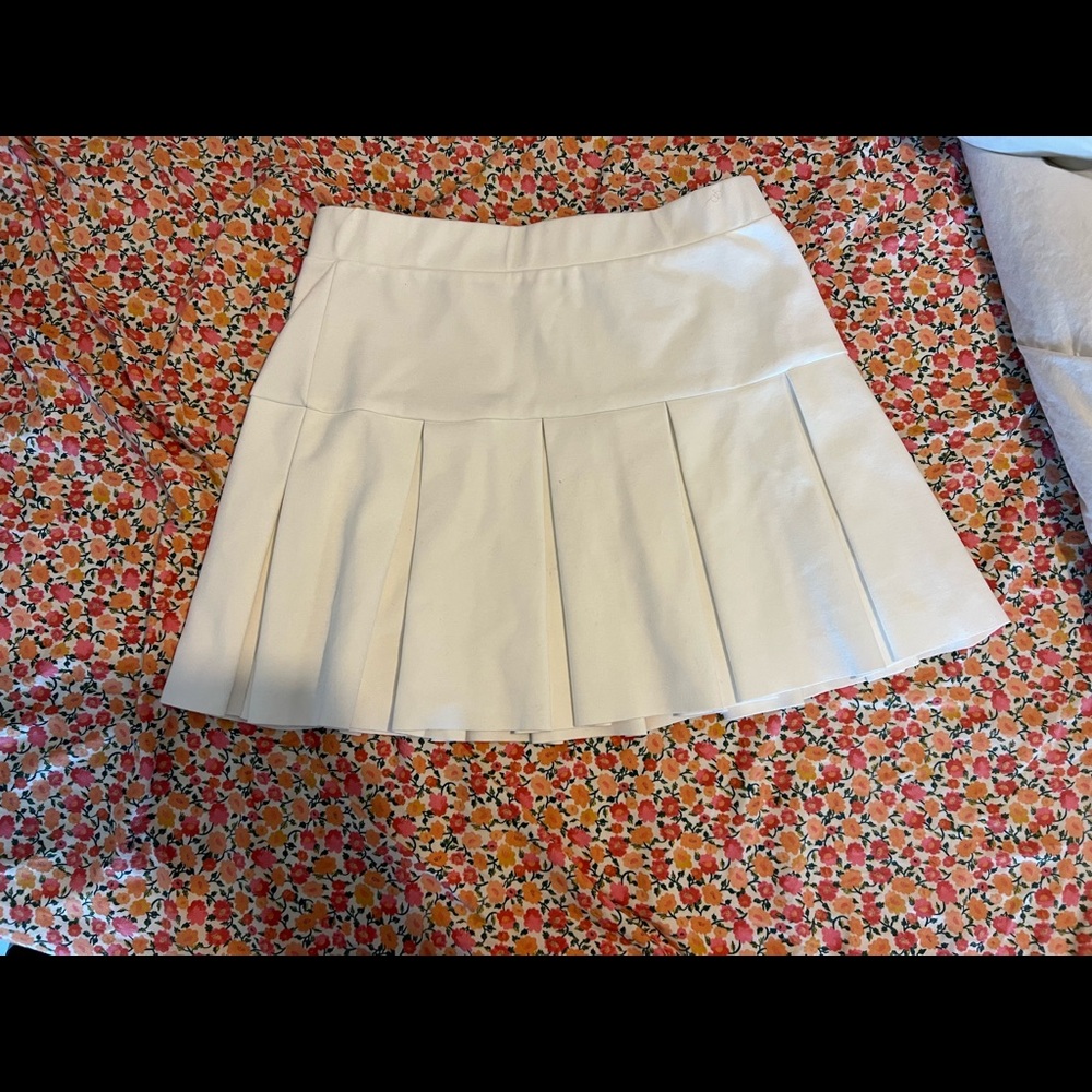 White tennis skirt